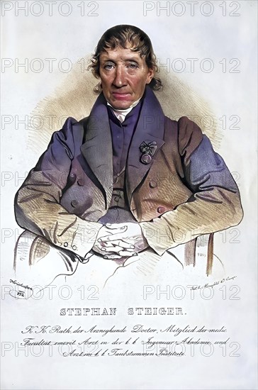 Stephan Steiger (born 1836), doctor in Vienna, Historical, digitally restored reproduction from a 19th century original, Record date not stated
