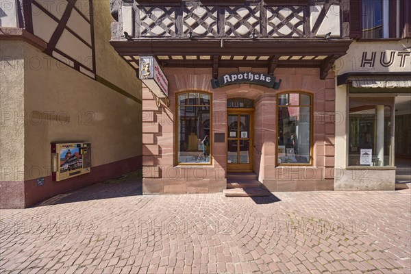 Pharmacy museum in the main street in Miltenberg, Lower Franconia, district of Miltenberg, Bavaria, Germany, Europe