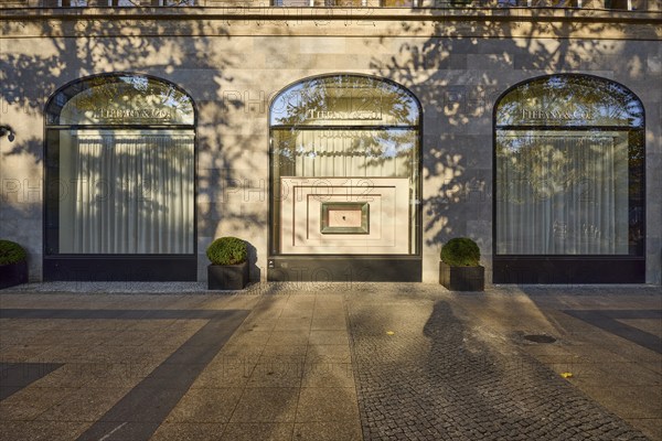 Shop window of Tiffany and Co. at KaDeWe, Kaufhaus des Westens on Ansbacher Straße in Berlin, capital city, independent city, federal state Berlin, Germany, Europe