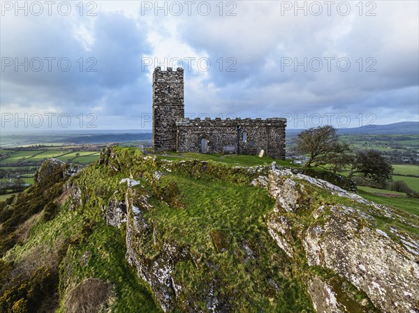 Brentor Church, St Michael's Church, Brentor, Dartmoor, Tavistock, England, United Kingdom, Europe