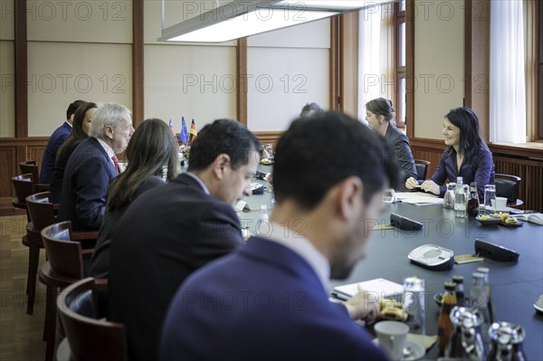 (R-L) Annalena Bärbock, Federal Foreign Minister, meets Alberto van Klaveren Stork, Foreign Minister of Chile, for talks in Berlin, 11.04.2024. Photographed on behalf of the Federal Foreign Office