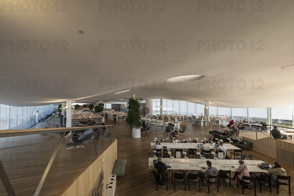 First floor, Oodi Central Library and Cultural Centre, design by ALA Architects, Helsinki, Finland, Europe