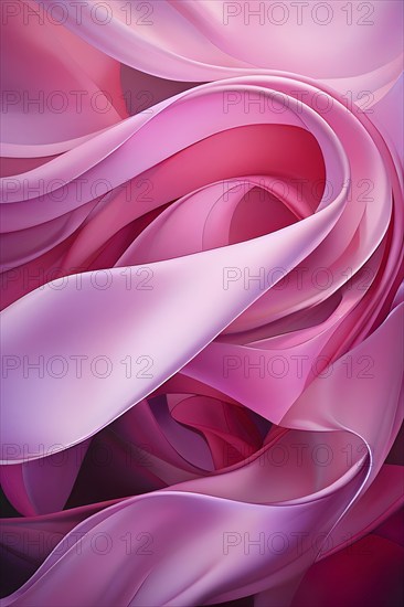 Background of softly flowing ribbons with color weaves intricately throughout the backdrop, AI generated