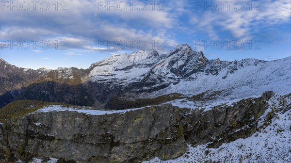 Aerial view over the mountains of Val Pontirone in the canton of Ticino, Switzerland, Europe