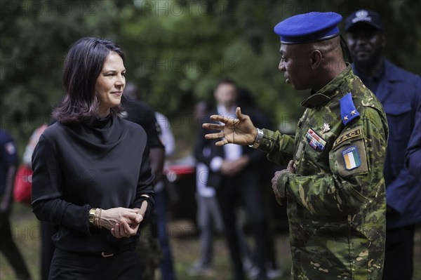 Annalena Bärbock (Alliance 90/The Greens), Federal Foreign Minister, during a visit to the International Academy for Combating Terrorism (Academie internationale de lutte contre le terrorisme, AILCT) in Abidjan, 16 July 2024