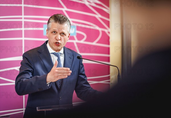 Press statement with Thorsten Frei, First Parliamentary Secretary of the CDU/CSU parliamentary group, in Berlin, 23 April 2024, Berlin, Germany, Europe
