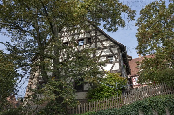 Imhofbau near Hallerschlos, already mentioned around 1200, Kirchenberg 11, Nuremberg-Mögeldorf, Middle Franconia, Bavaria, Germany, Europe