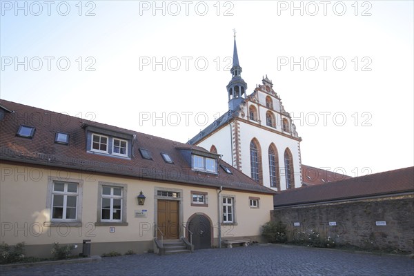 Inner courtyard of St. Mary's Monastery, Fulda, Hesse, Germany, Europe