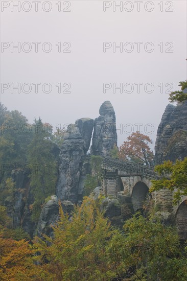 Bastei view in Saxon Switzerland