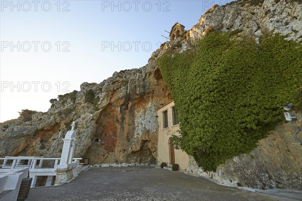 Bell Tower, Rock Chapel, Faneromenis Monastery, Rock Monastery, Orthodox Monastery, Eastern Crete, Lassithi Province, Crete, Greece, Europe