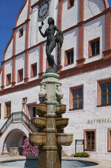 Grimma town hall. In the historic old town, the imposing Renaissance town hall stands out as the centre of the town