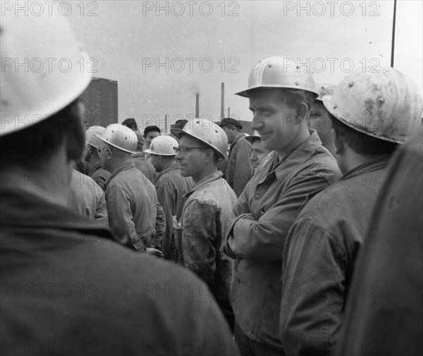 The spontaneous strikes, here at the Bochumer Verein (Krupp) l in Bochum on 15.9.1969, went down in history as the September strikes, Germany, Europe