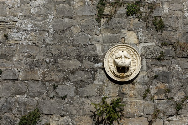 Ornaments on the façades of the Roman baths in Sanssouci Palace Park, Potsdam, Brandenburg, Germany, Europe