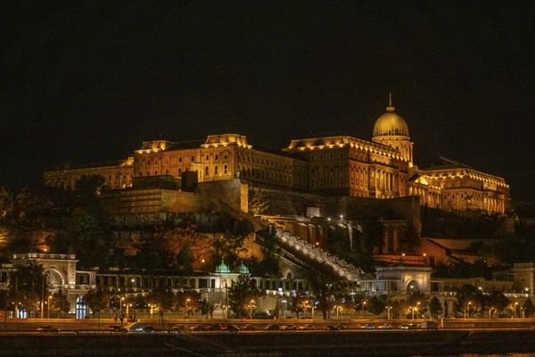 Budapest by night, Castle, Hungary, Europe