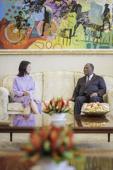 Annalena Bärbock (Alliance 90/The Greens), Federal Foreign Minister, recorded during a meeting with Alassane Dramane Ouattara, President of the Republic of Côte d'Ivoire, in Abidjan, 16 July 2024