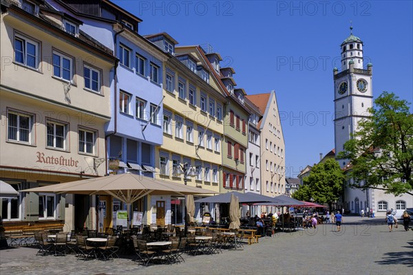 Marienplatz with Blaserturm, Ravensburg, Upper Swabia, Baden-Württemberg, Germany, Europe
