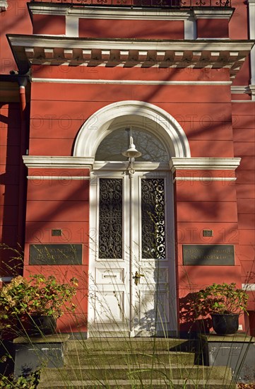Europe, Germany, Hamburg, Rotherbaum, architecture, facade residential building, Gründerjahre, entrance portal, Musikverlag Haus Sikorski, Hamburg, Hamburg, Federal Republic of Germany, Europe