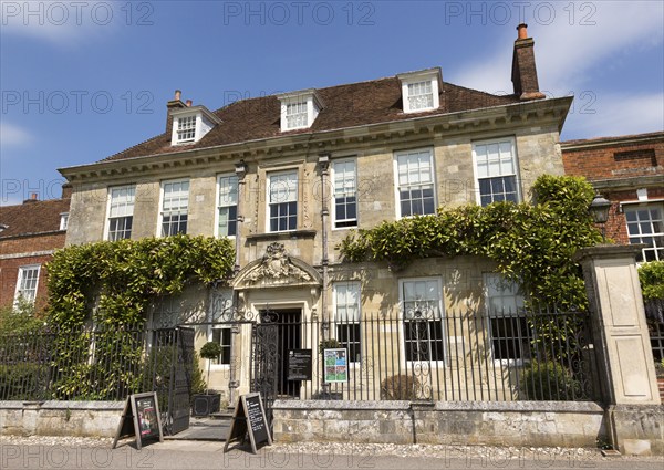 Eighteenth century Georgian architecture of Mompesson House, Cathedral Close, Salisbury, Wiltshire, England, UK