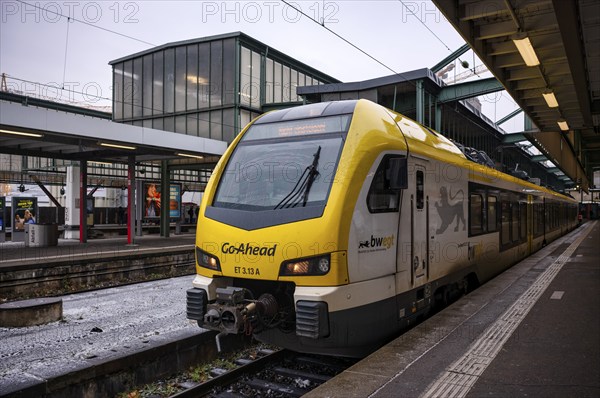 Private railway Go-Ahead, bwegt, the umbrella brand for local passenger transport in Baden-Württemberg, Stuttgart Central Station, Stuttgart, Baden-Württemberg, Germany, Europe