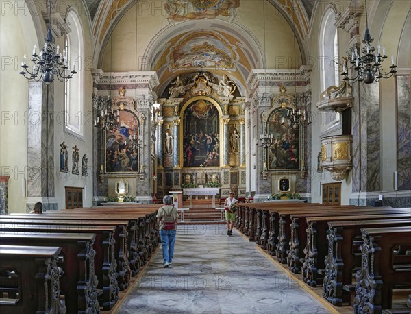 Servite Church of St Joseph in Maria-Theresien-Straße, interior view, Innsbruck, Tyrol, Austria, Europe