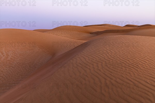 Sand structure formed by the wind, in the Rub al Khali desert, Dhofar province, Arabian Peninsula, Sultanate of Oman