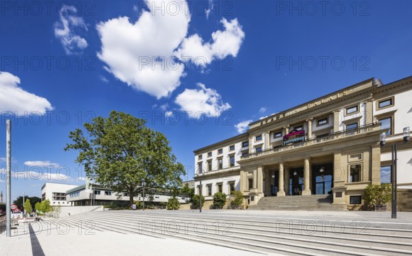 Stuttgart City Museum with new staircase, Stadtpalais. Wilhelmspalais, former residence of the last king of Württemberg, Wilhelm II. Stuttgart, Baden-Württemberg, Germany, Europe