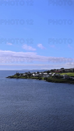Lerwick, a coastal city in Shetland Scotland British Islands in England with scenic medieval houses