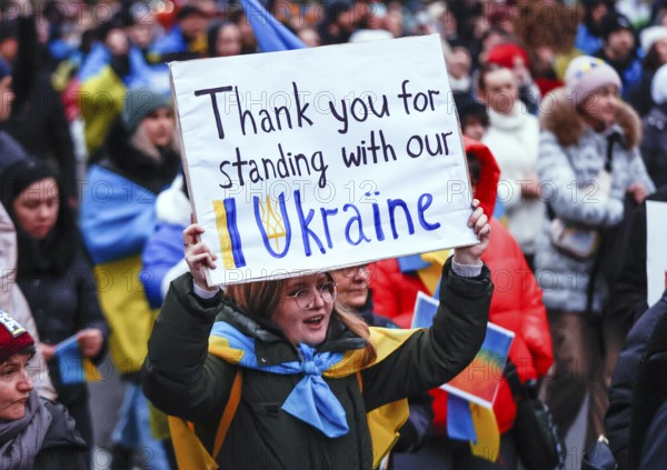 Demonstration on the anniversary of the Russian war of aggression against Ukraine, Berlin, 24 February 2023