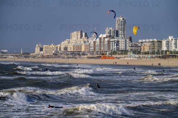 View of the skyline of Scheveningen, which belongs to the city of The Hague and is the largest seaside resort in the Netherlands