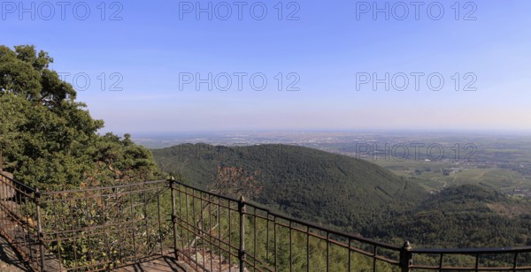 View of the Rhine plain from the summit plateau of the Orensberg (southern Wine Route)