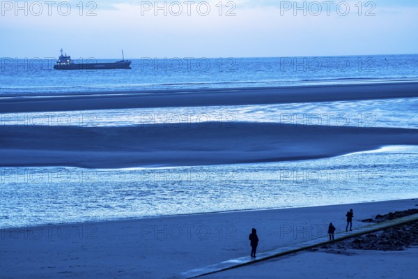 West beach, beach walk, beach, island, East Frisia, winter, season, autumn, Lower Saxony, Germany, Europe