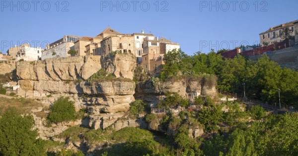 River Tajo limestone gorge cliffs, Alhama de Granada, Spain, Europe