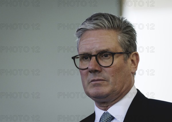 Keri Starmer, Prime Minister of the United Kingdom of Great Britain and Northern Ireland, during a press conference in Berlin, 28 August 2024