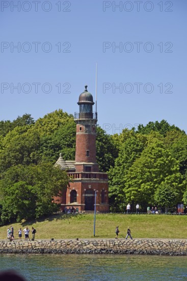 Europe, Germany, Schleswig Holstein, Kiel, Kiel Fjord, Baltic Sea, lighthouse Holtenau, entrance Kiel Canal, inaugurated on 21 June 1895, Europe