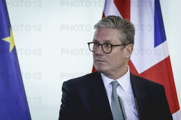 Keri Starmer, Prime Minister of the United Kingdom of Great Britain and Northern Ireland, during a press conference in Berlin, 28 August 2024