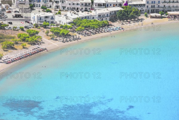 Kamares beach, high angle view, Kamares, Sifnos Island, Cyclades Islands, Greece, Europe