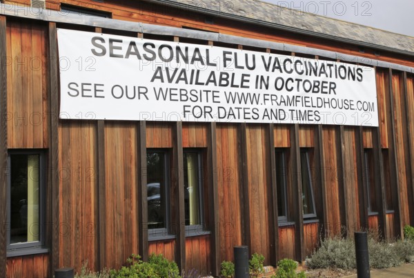 Seasonal Flu Vaccinations available at Framfield Health Centre surgery, Woodbridge, Suffolk, England, UK