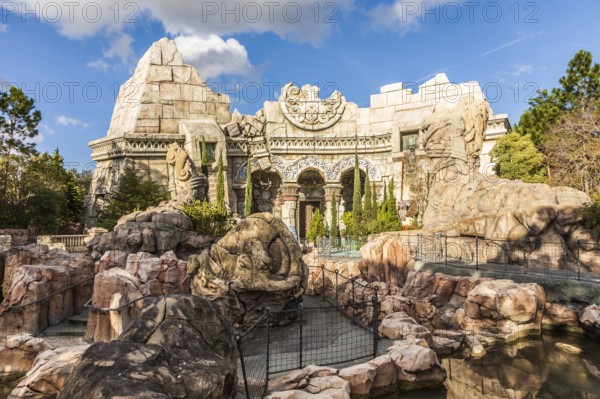 Poseidon's Fury attraction in The Lost Continent at Universal Studios Islands of Adventure in Orlando, Florida, USA, North America