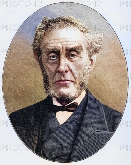 Anthony Ashley Cooper. Seventh Earl of Shaftesbury (1801-1885), English philanthropist, Historical, digitally restored reproduction from a 19th century original, Record date not stated