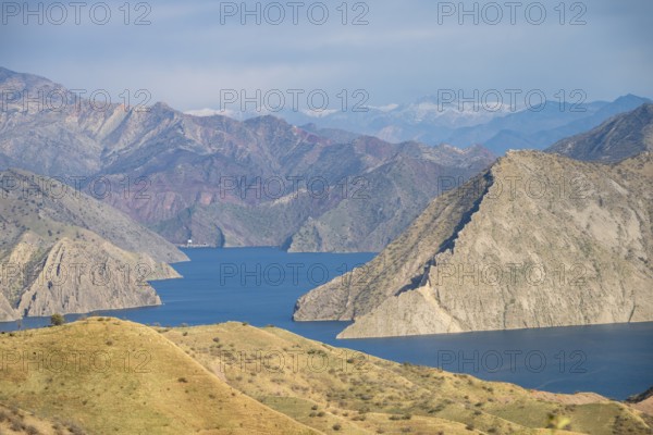 Nurek Reservoir, Tajikistan, Central Asia, Asia
