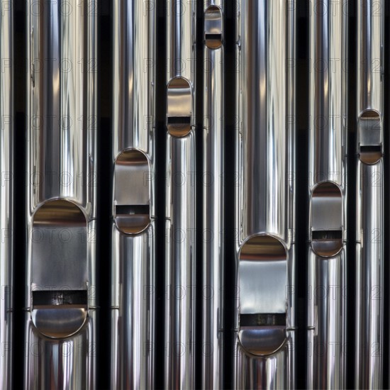 Open labial pipes, organ pipes, detail, Cathedral, Cathedral Church of St. Blasii in Braunschweig, Lower Saxony, Germany, Europe