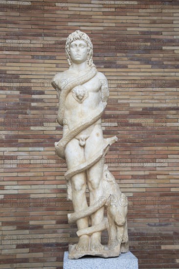 Mithraic Chronos, Museo Nacional de Arte Romano, national museum of Roman art, Merida, Extremadura, Spain, Europe