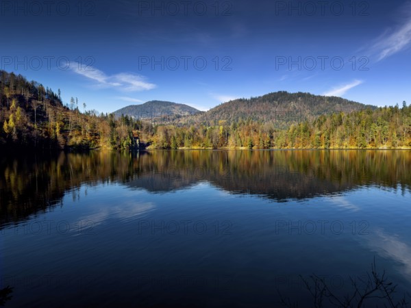 Autumn atmosphere at Hechtsee lake near Kufstein, Tyrol, Austria, Europe