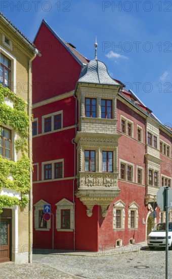 Renaissance town house, seat of the Protestant superintendency since 1729, Marktplatz, Eisenberg, Saale-Holzland district, Thuringia, Germany, Europe
