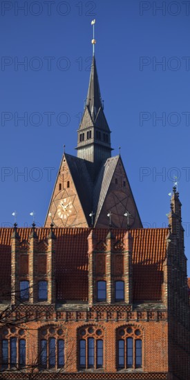 Market Church and Old Town Hall, North German Brick Gothic, Old Town, Hanover, Lower Saxony, Germany, Europe