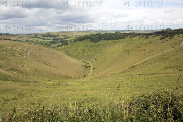 11IDM1268 Devil's Dyke chalk dry valley, near Brighton, Sussex, England, United Kingdom, Europe