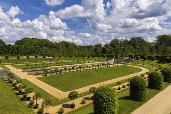 The Grosssedlitz Baroque Garden with the Friedrich Palace is located on a hill on the left bank of the Elbe to the south-east of Dresden in Grosssedlitz, which belongs to the town of Heidenau in the Free State of Saxony, Grosssedlitz Baroque Garden, Heidenau, Saxony, Germany, Europe