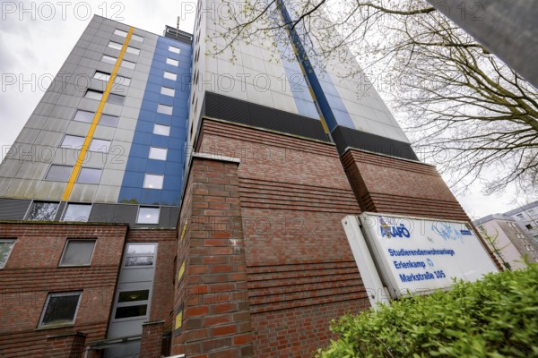 Student residence of the Akademisches Förderungswerk, close to the Ruhr University Bochum, furnished rooms are rented to students, Bochum, North Rhine-Westphalia, Germany, Europe