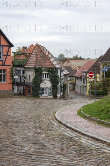 Old town with historic half-timbered houses, Plau am See, Mecklenburg-Vorpommern, Germany, Europe