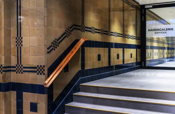 Interior photo, corridor and staircase in the Kaisergalerie, Hamburg, Germany, Europe